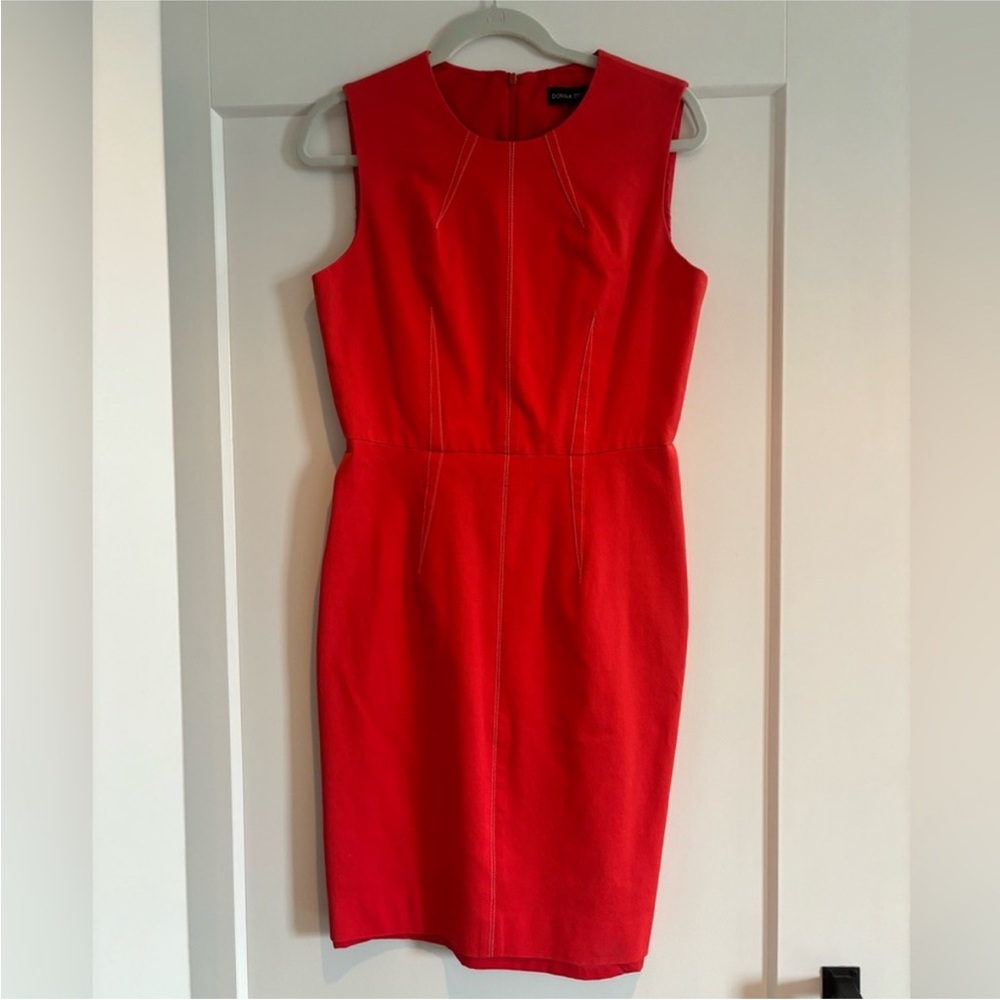 Anthropologie Donna Degnan Red Cocktail Dress Size 8